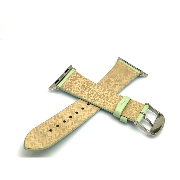 Missoni Apple Watch Band 38-41mm Case Leather Strap Zigzag Light Green main image 7